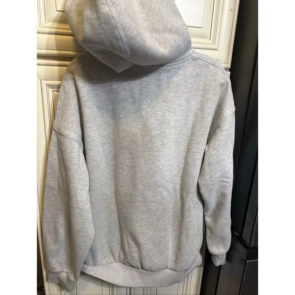 EFan Men's Heather Kangaroo Pocket Pullover Hoodie Sweatshirt Gray Medium